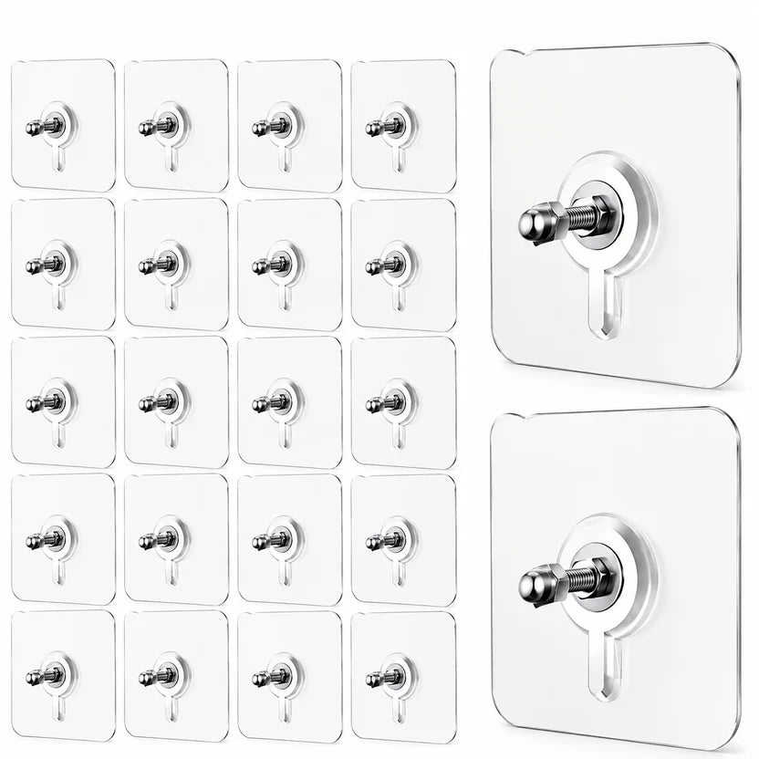 Heavy Duty Self-Adhesive Wall Hooks | Bathroom, Kitchen, Bedroom | [Pack of 10]