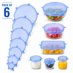 Silicone Stretch Lids | Fresh Food Cover | Multiple Sizes | [Pack of 6]