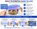 Silicone Stretch Lids | Fresh Food Cover | Multiple Sizes | [Pack of 6]